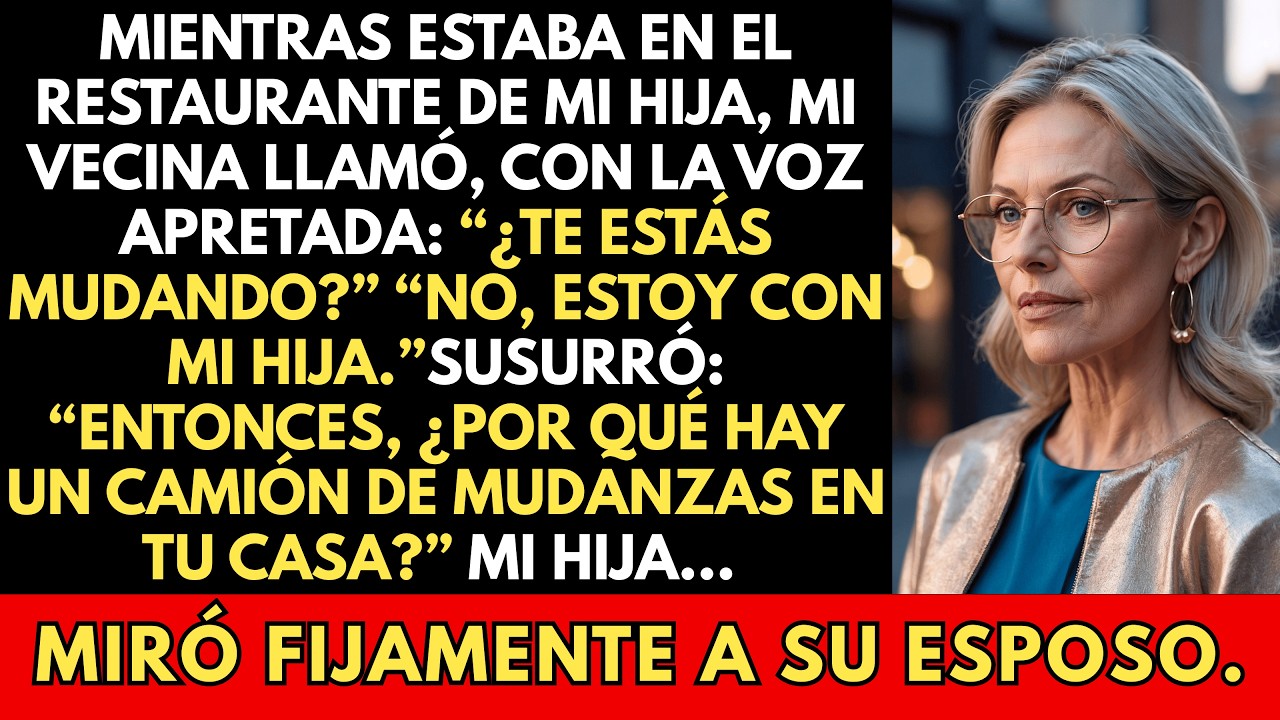 Mientras Estaba en el Restaurante de Mi Hija, Recibí una Llamada de Mi Vecina: «¿Te estás mudando?»