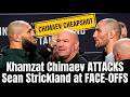 UFC 328 FACE-OFFS: Khamzat Chimaev Attacks Sean Strickland