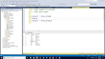 How to use a union in SQL server manager