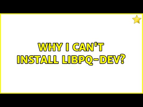Ubuntu: Why I can't install libpq-dev? (2 Solutions!!)