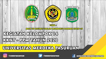 Kegiatan Mahasiswa KKNt-PPM Kelompok 14 Universitas Merdeka Pasuruan Tahun 2020