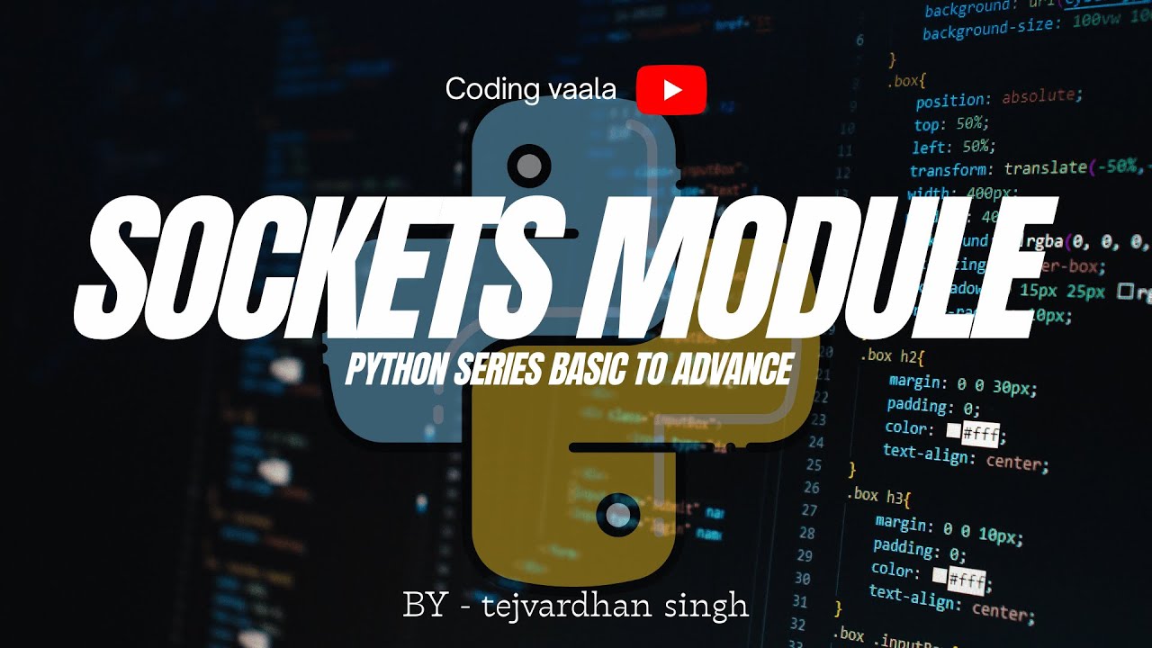 Python Tutorial #42 SOCKET module - YouTube