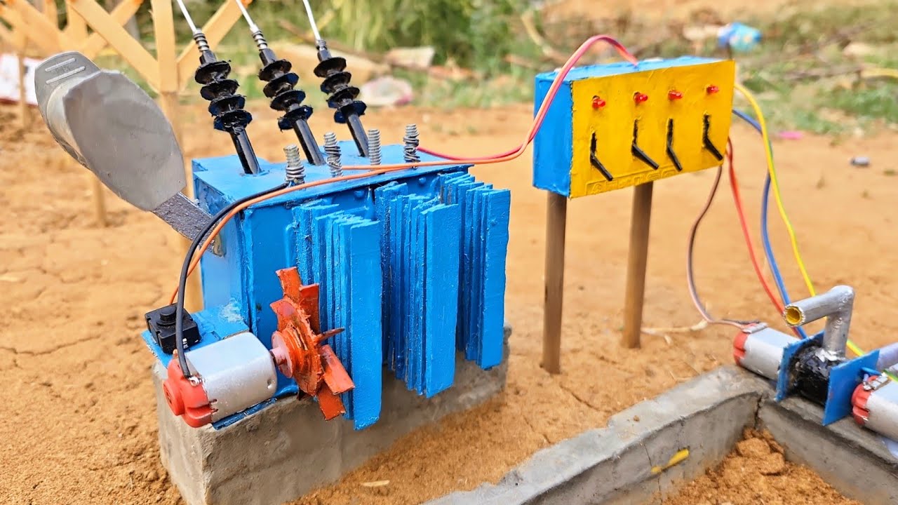How to make electric powerful transformer | Mini water pump | Science ...