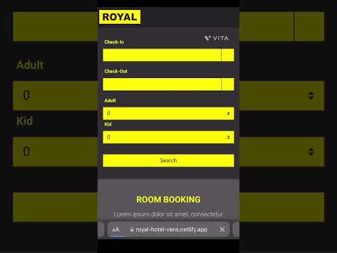 Hotel website using