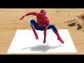 3D Pencil Drawing: Spider-Man NEW COSTUME in Captain America: Civil War - Speed Draw | Jasmina Susak