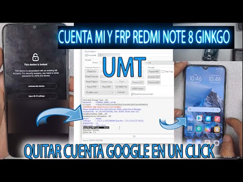 RESET MI ACCOUNT QUITAR CUENTA MI REDMI NOTE 8 GINKO Y FRP CON UMT TEST POINT QUALCOM