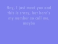 Call me maybe - Carly Rae Jepsen (con letra)