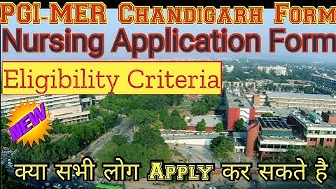PGIMER Nursing Application Form|| Seat Post basic||Admission|| Placement