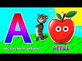 Phonics Song 2 with TWO Words in 3D - A For Apple🍎🍏- ABC Alphabet Songs with Sounds for Children's