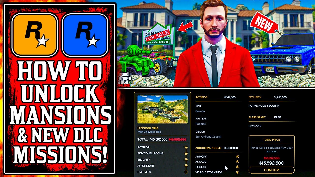 How To UNLOCK The New MANSIONS in GTA Online! You Can BUY ALL 3! GTA Online Mansions UPDATE (GTA5)