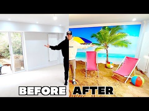 DAD TURNED OUR HOUSE INTO A BEACH!!