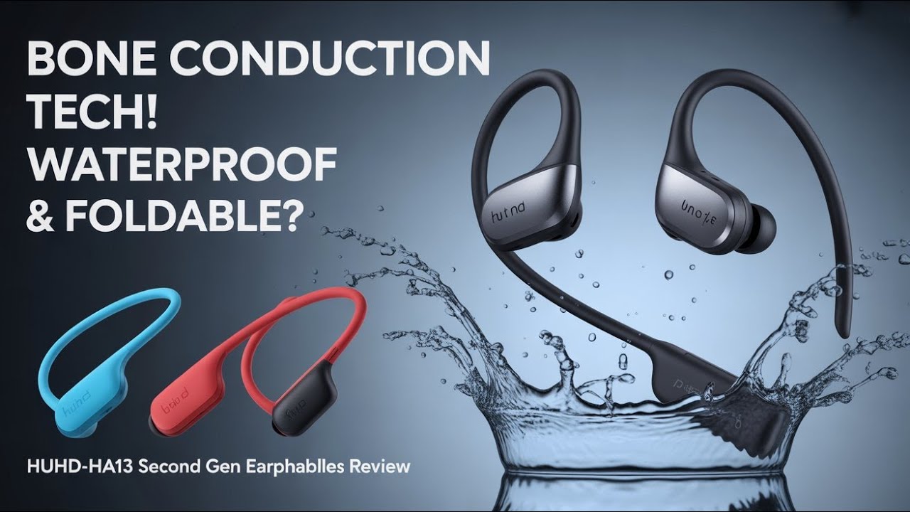 HUHD-HA13 Second Generation Bone Conduction Earphone | Waterproof & Folding |