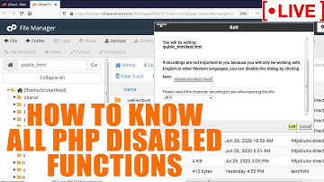[🔴LIVE] How to know all PHP disabled functions in cPanel?