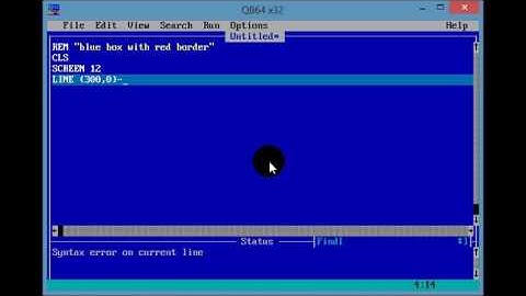 How To Make A Box And Paint ItPart 2 In QBASIC Screen By Hamad Baig