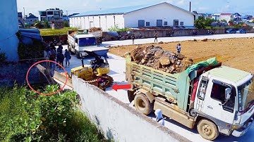 Nicely Start Landfill!! Full Video On Task Transforming a Landfill Dumping & Dozer in Action!