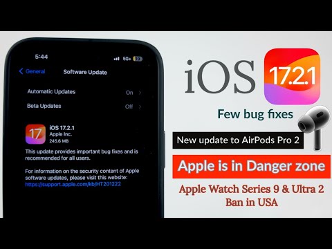 iOS 17.2.1 is Official Released | Apple Watch Ban in USA | AirPods Pro 2 New Update in Telugu By PJ