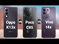 Oppo K13x VS Poco C85 VS Vivo T4x Full Comparison