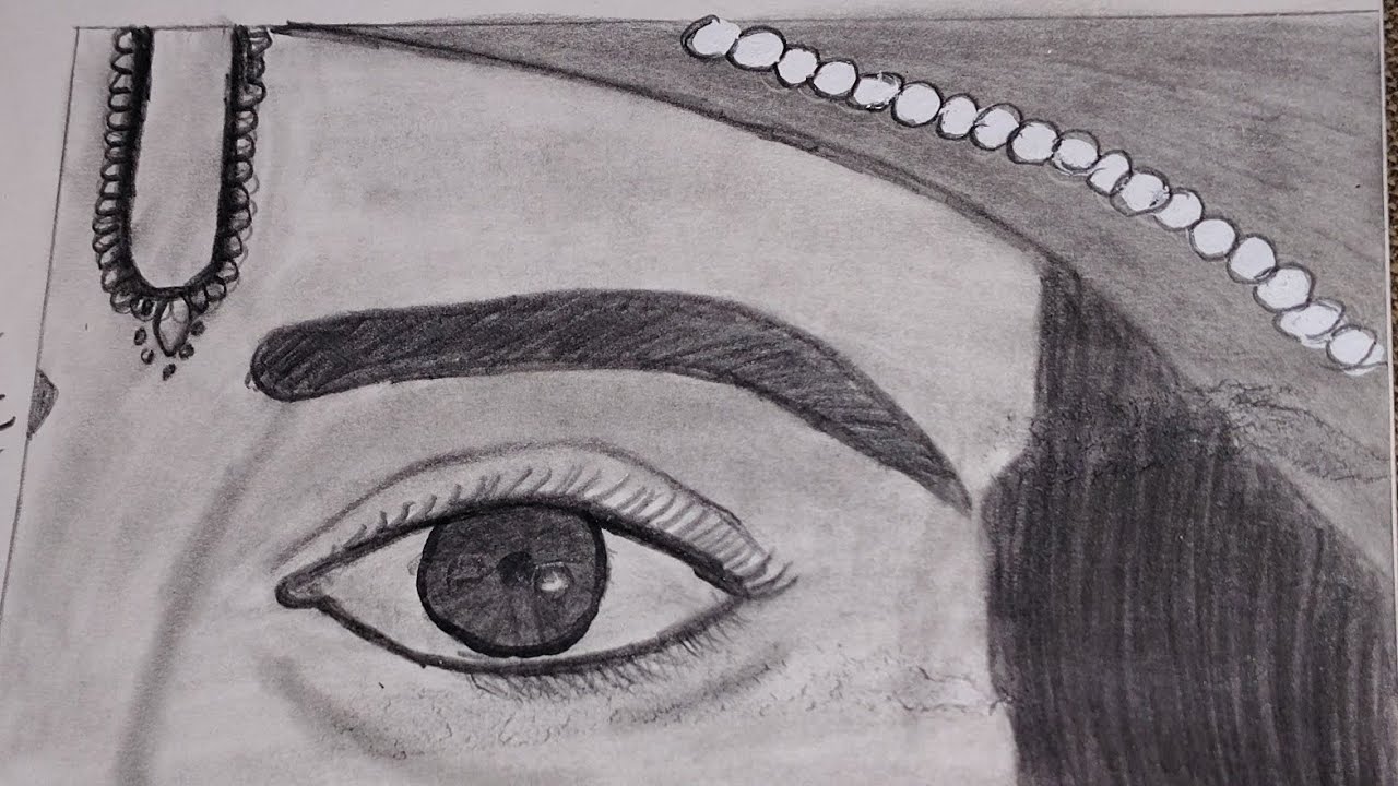 Radha Krishna Eyes Drawing PART-2 ❤️