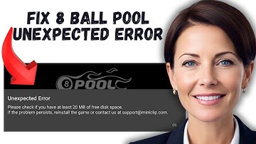 How to Fix 8 Ball Pool Unexpected Error | 8 Ball Pool Unexpected Error Android | 8 Ball Pool Error