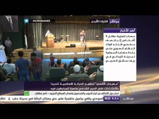 مهرجان الأقصى تنظمه الحركة الإسلامية تنديدا بالاعتداءات على الحرم القدسي