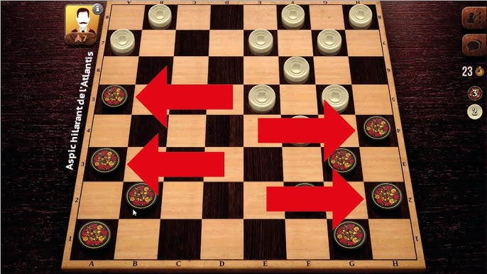 Draughts game - hidden shot #draughts#checkers #combination #howtowin