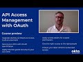 Training Sneak Peek: API Access Management with OAuth