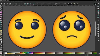 Easy - How to Draw a Vector Emoji in Inkscape | Inkscape Drawing Tutorial