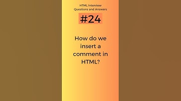 How to insert comment in HTML | HTML Interview Questions and Answers Part - 24 #shorts #tranding