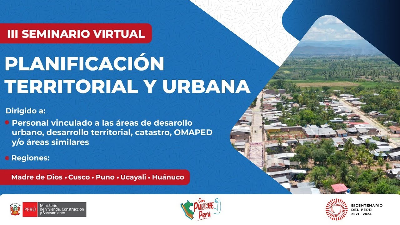 lll Seminario virtual: Planificación Territorial y Urbana - YouTube