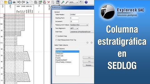Elaboración de una columna estratigráfica: SEDLOG