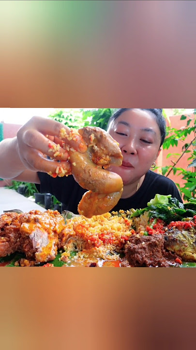 nasi padang ayam krispy kuah gulai ,full video makan di youtube #mukbang