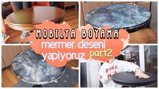 Annemle Boyaci Olduk Kuş Tüyüyle Mermer Deseni̇ Part 2