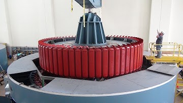 Hydropower rotor install requires heavy lifting