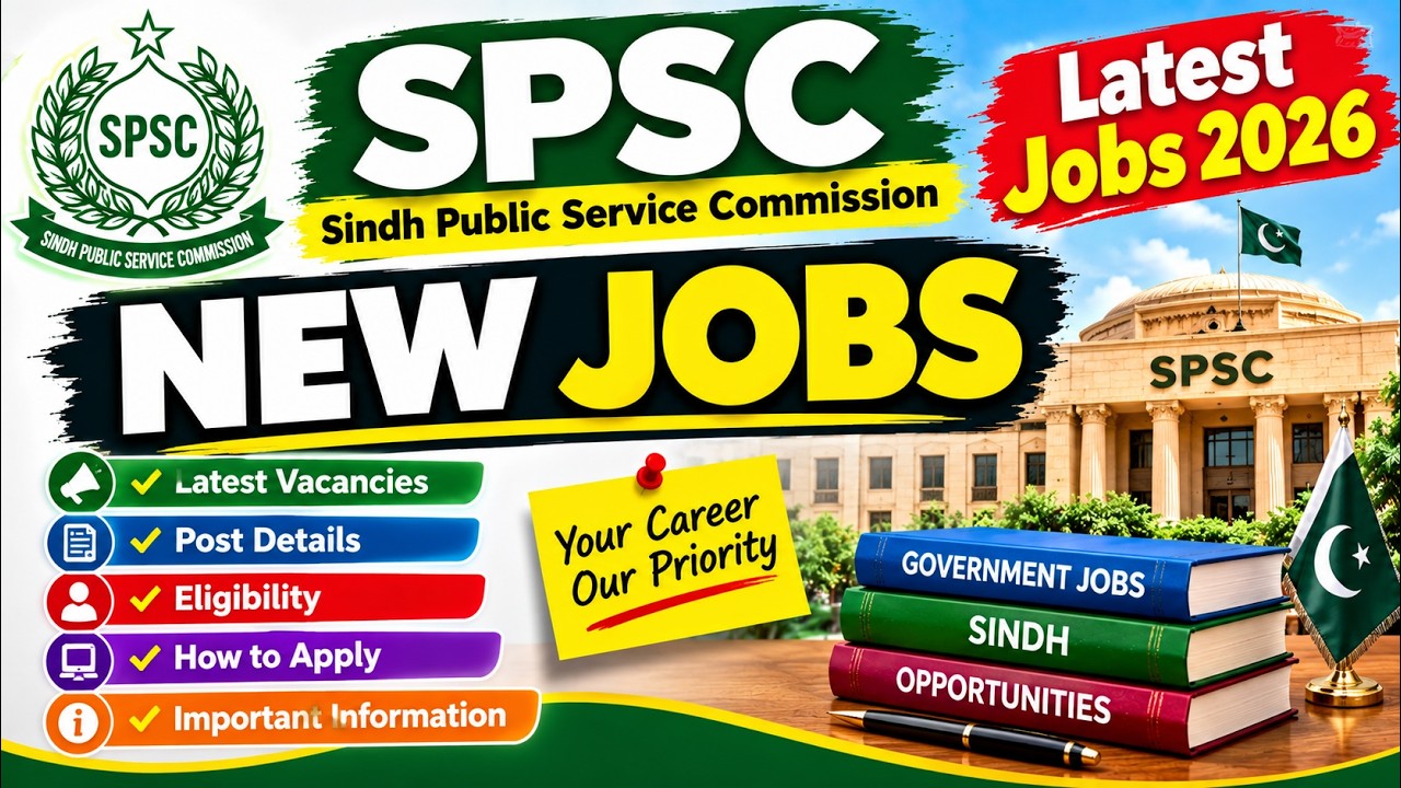 Spsc Images Sindh Public Service Commission (SPSC) New Vacancies 2026 | Latest Govt ...