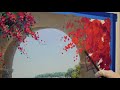 SENKARIK Hidden Oasis Part 2 - Painting the Bougainvillea