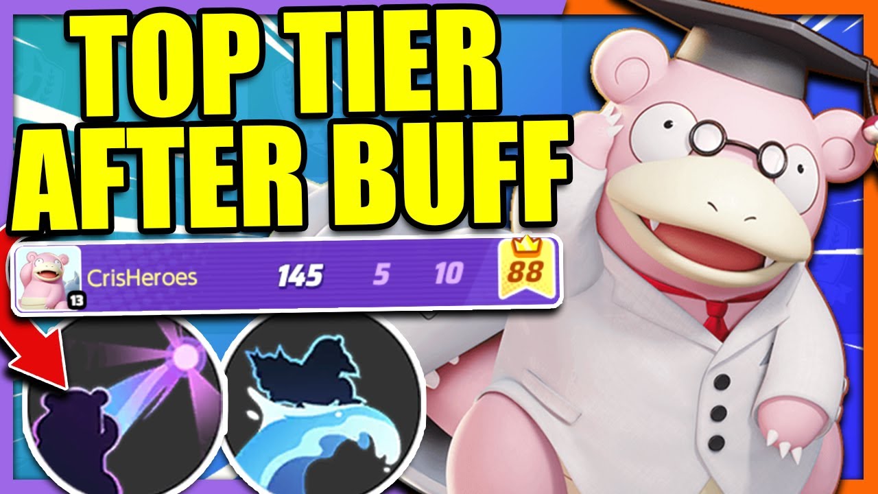 MVP AS A DEFENDER?! BUFFED STUN BUILD SLOWBRO IS BUSTED | Pokemon Unite