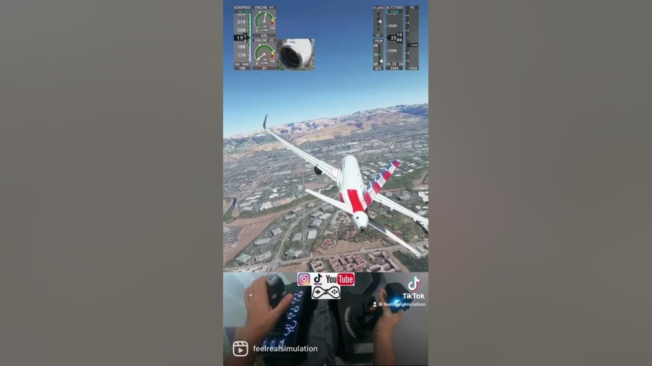 American 2049 emergency landing at San Jose Flight Simulator 2020 Gameplay YouTube