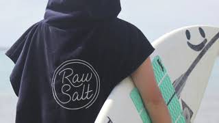 Navy Blue Surf Poncho Raw Salt