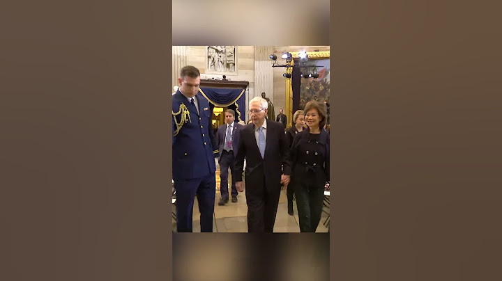 Former Senate GOP leader Mitch McConnell arrives to presidential inauguration ceremony