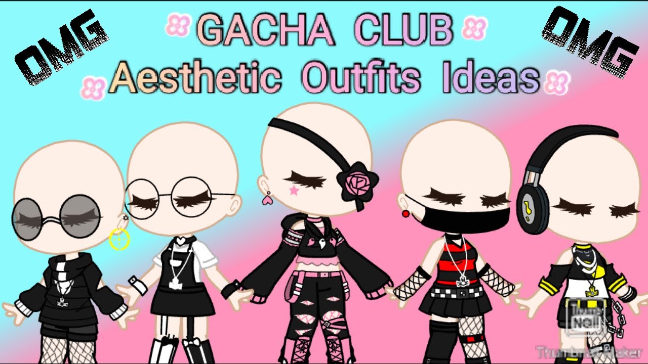 Gacha Club Aesthetic Black Outfit ideas For Girls {gcmv } YouTube