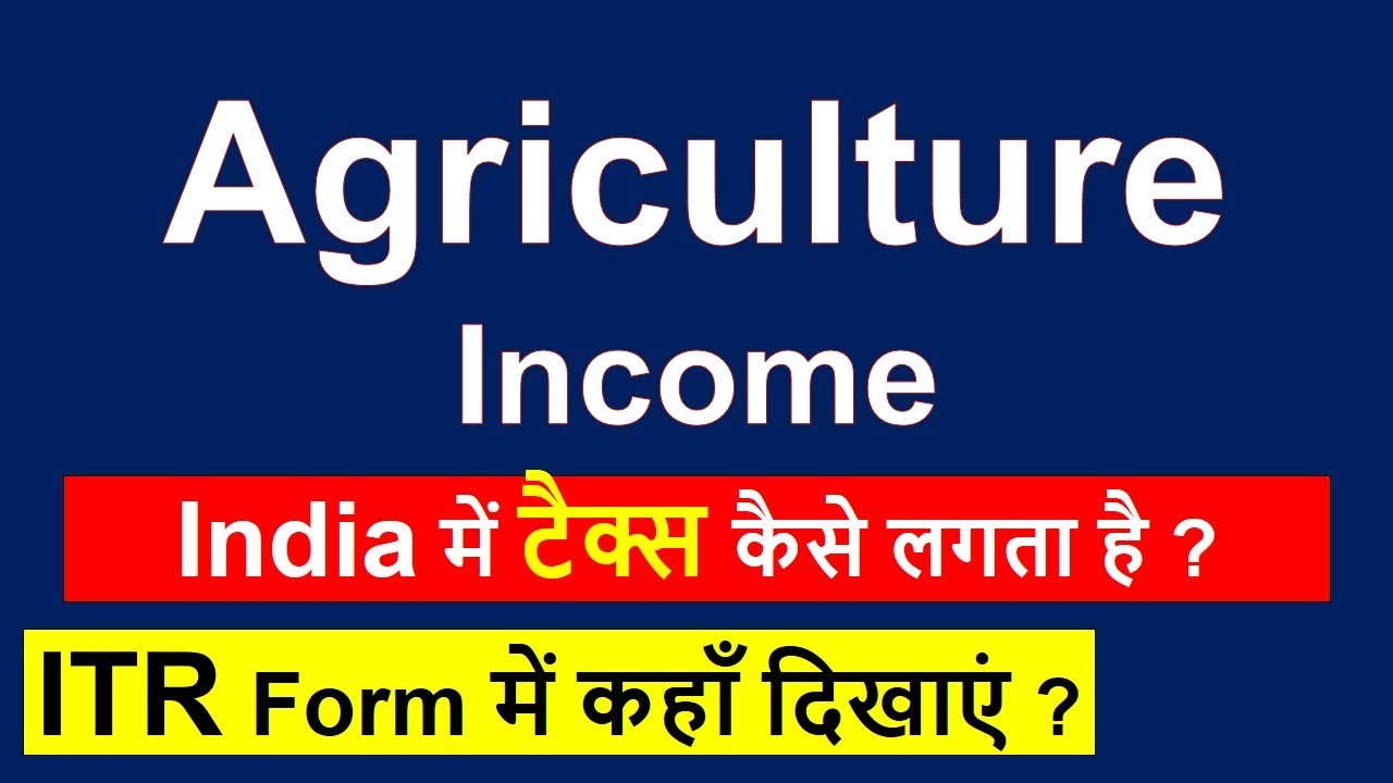 Agriculture Rebate On Income Tax Section