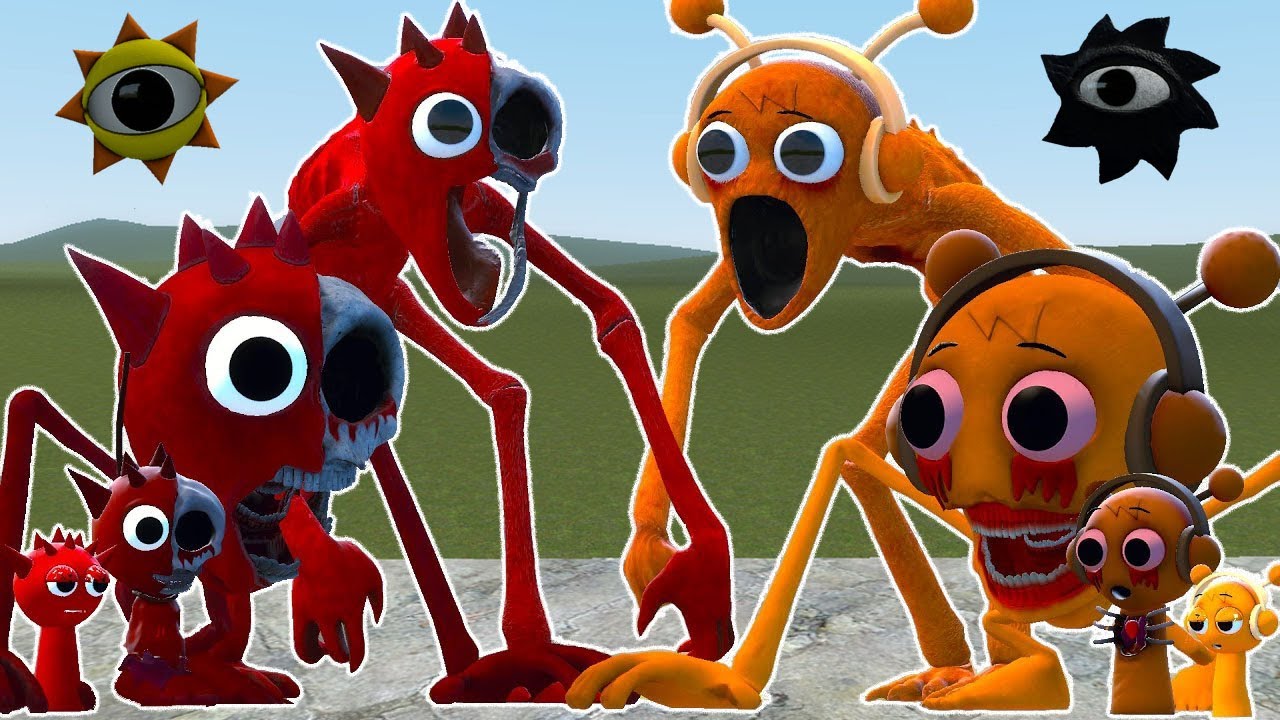 NEW UPGRADED ALL NEW SPRUNKI POPPY PLAYTIME CHAPTER 4 RADDY RED VS OREN ...