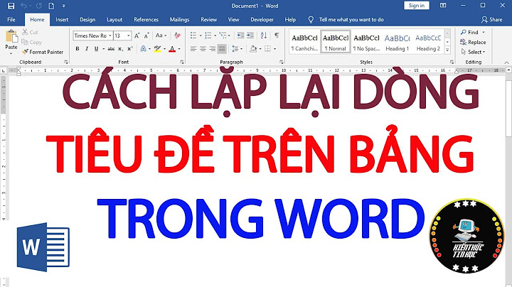 Hướng dẫn chen tiêu đề trong word