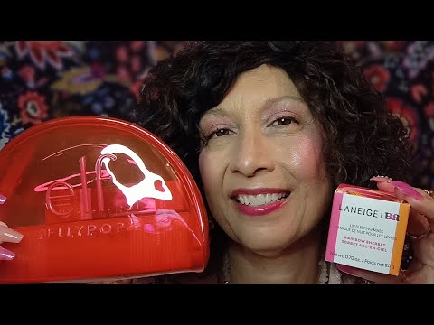 ASMR 🍉 🍨 NEW BEAUTY RELEASES 👄 Show & Tell 💕 #laneige #baskinrobins 