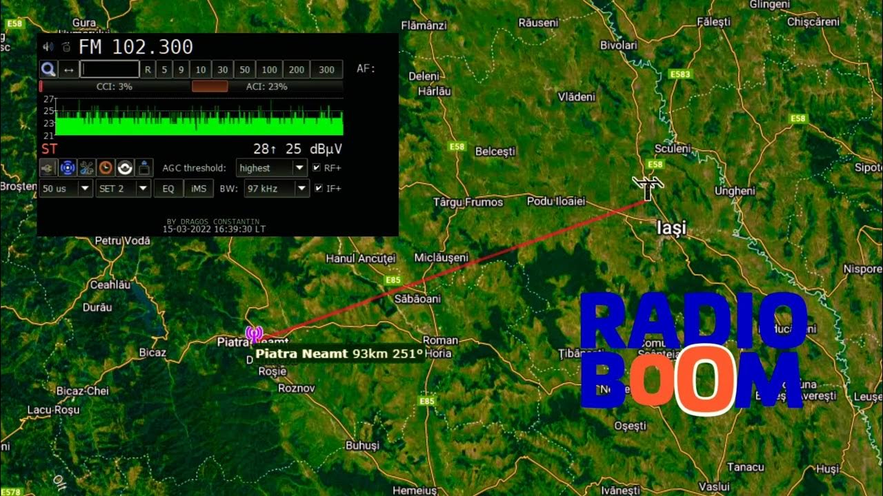 FM DX BOOM FM Piatra Neamț 102.3 MHz received in Iași 🇷🇴 (15.03.2022