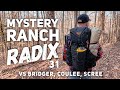 Mystery ranch radix 31  the new kid compared to bridger coulee and scree