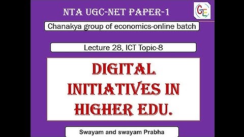 14 Digital initiatives in higher Education for By MHRD  UGC-NET paper 1
