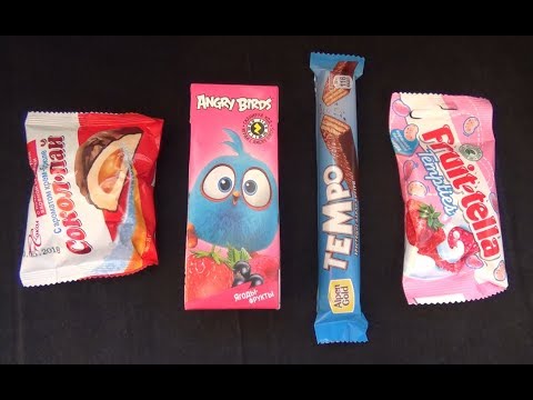 New Candy Unboxing! ANGRY BIRDS Juice Sokol Pie Candy TEMPO Fruit tella