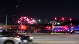 4K Must Watch! BNSF Train Passes Through Sugar Land, TX During 4th of July Fireworks!