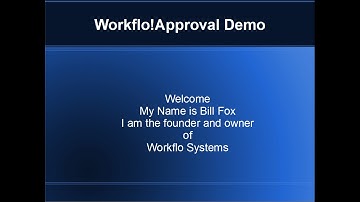 Workflo!Approval Demo Part 1